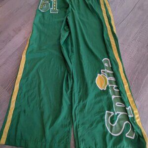 Sprite Windbreaker Pants Size XL Green And Yellow
